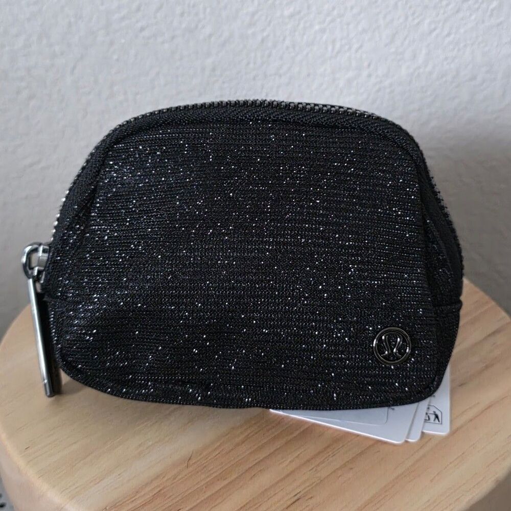 NWT Lululemon Everywhere Belt Bag Nano Glitter with Black Gunmetal
